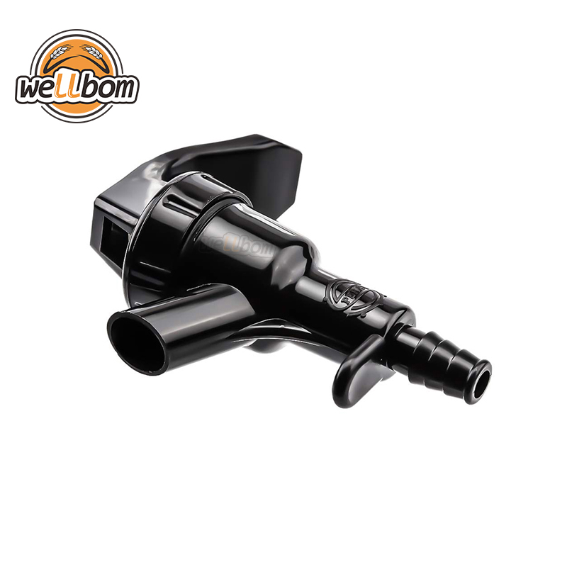 Picnic Tap Faucet, Black Squeeze Faucet Party Tap for Homebrew Keg Draft Beer Dispensing with SS Hose Clamp
